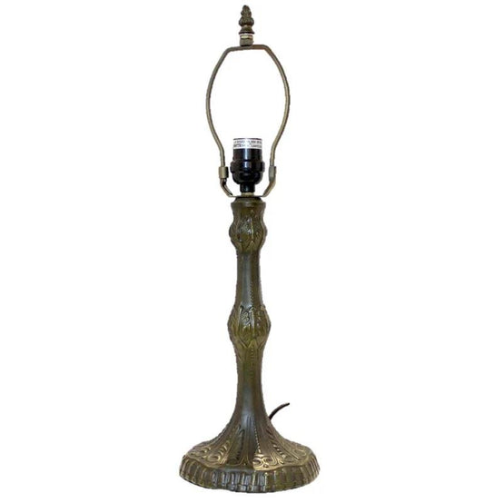 LMP-12-308B, 17" Pompeii Style Lamp Metal Base With Wiring, Switch,Shade Support