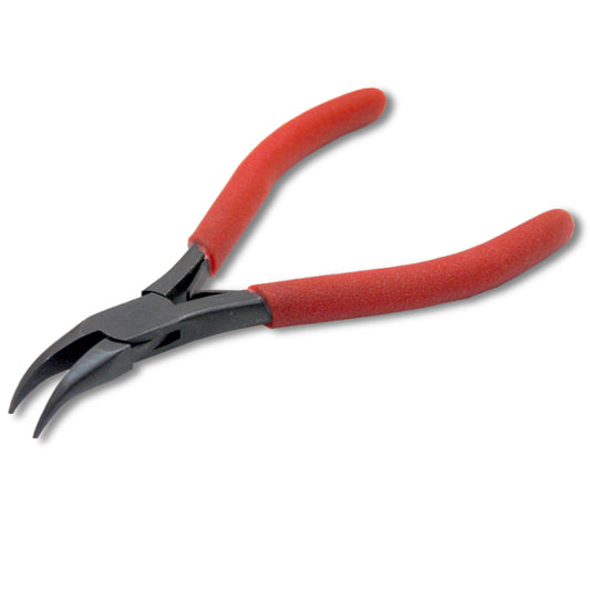 KENT 4.5" Quality Precision Chain Bent Nose Pliers, Smooth Jaws & Leaf Spring