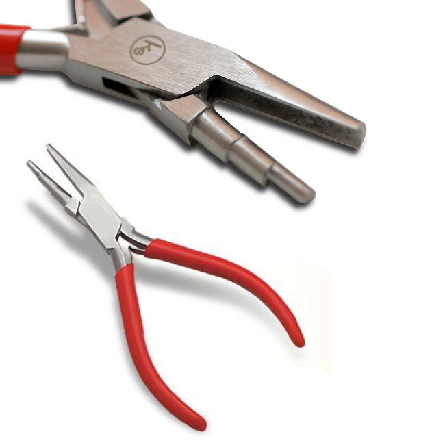 3-Step Wire Looping 5.5 Pliers with Concave Lower Jaw For Beading