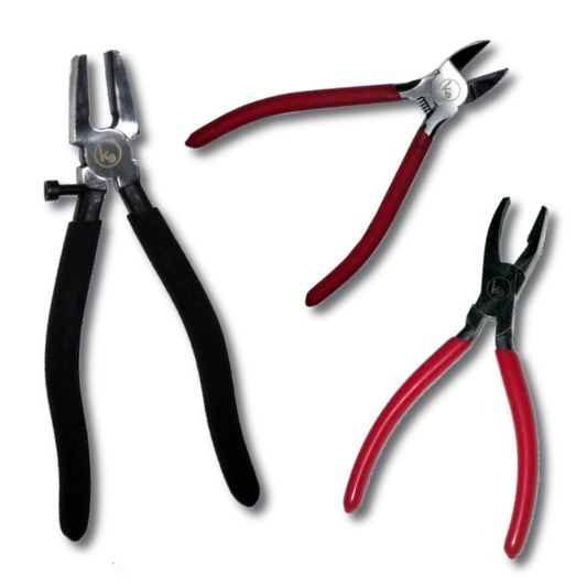 KENT Set of 3 Pliers for Glass Art and Stained Glass Work