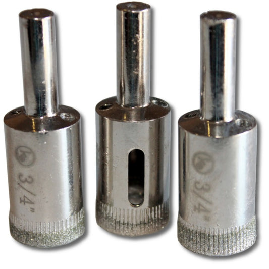 3 pieces 3/4" inch Kent Diamond Coated Core Drill Bits Hole Saws