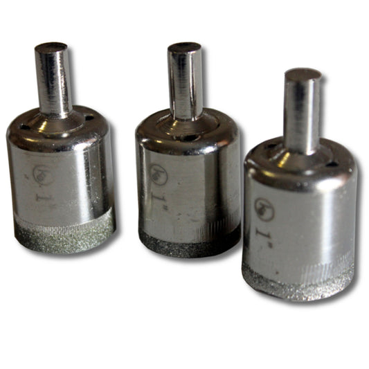 3 pieces 1" inch Kent Diamond Coated Core Drill Bits Hole Saws