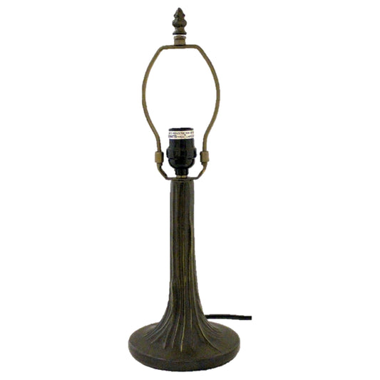 LMP-10-302LC  Tree Trunk Design 10" Metal Lamp Base With Cord and Shade Support