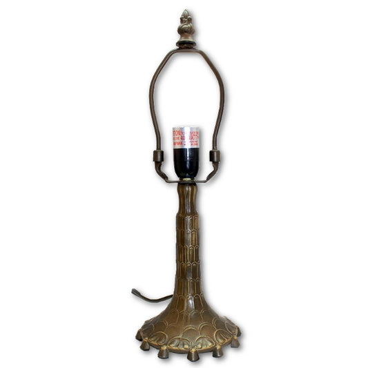LMP-10-927 Art Nouveau 6.5" Metal Base For Lamp With Cord, Switch, Shade Support