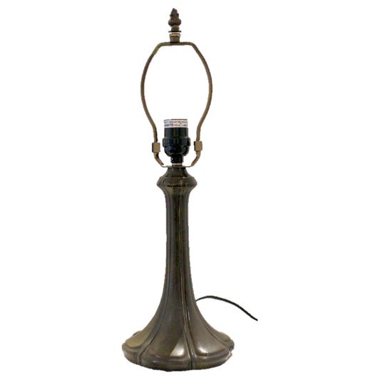 LMP-11-345, Art Nouveau 17" Lamp Metal Base With Wiring, Switch, Shade Support