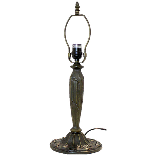 LMP-12-596, Art Deco Style 19" Metal Base Lamp With Wiring,Switch, Shade Support