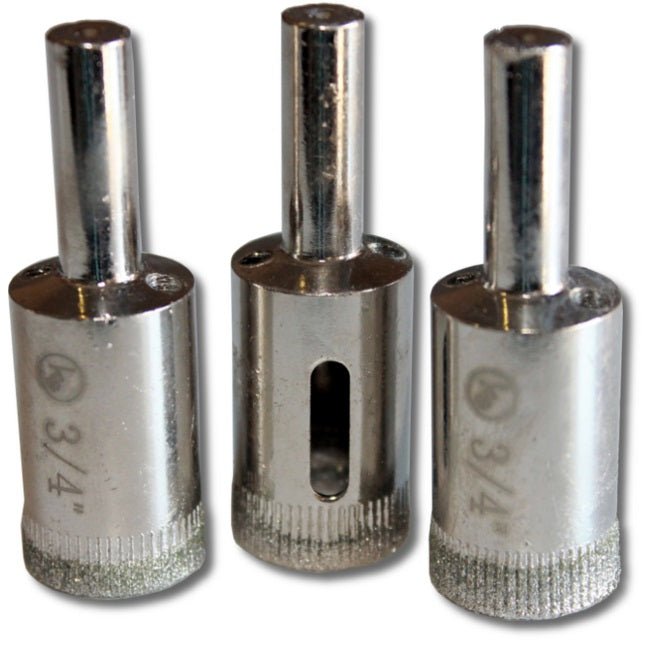 3 pieces 3/4" inch Kent Diamond Coated Core Drill Bits Hole Saws - Kent Supplies3 pieces 3/4" inch Kent Diamond Coated Core Drill Bits Hole SawsGLS - 277