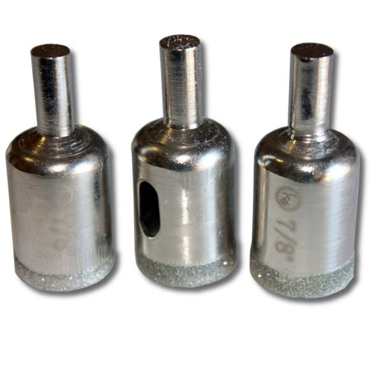 3 pieces 7/8" inch Kent Diamond Coated Core Drill Bits Hole Saws - Kent Supplies3 pieces 7/8" inch Kent Diamond Coated Core Drill Bits Hole SawsGLS - 278