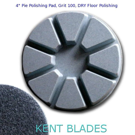 4" (100mm) Grit 100, Pie Polishing Pad, Dry Use, Hook and Loop Backing - Kent Supplies4" (100mm) Grit 100, Pie Polishing Pad, Dry Use, Hook and Loop BackingDGW - 643