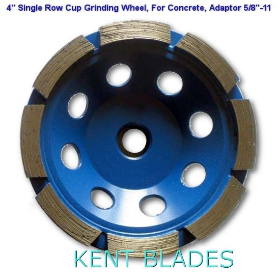 4" Diamond Cup Grinding Wheel, Single Row, Grit 30~40 For Concrete - Kent Supplies4" Diamond Cup Grinding Wheel, Single Row, Grit 30~40 For ConcreteDGW - 376