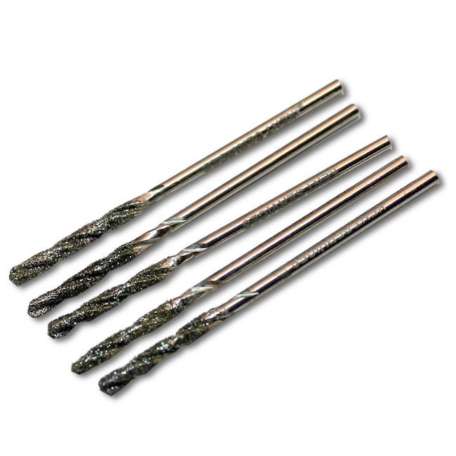 5pcs Set of 2 mm diameter GRIT 60 Diamond Coated HSS Twist Drill Bits For STONE - Kent Supplies5pcs Set of 2 mm diameter GRIT 60 Diamond Coated HSS Twist Drill Bits For STONEGLS - 905