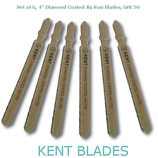 6 Pack 4" T - Shank Diamond Coated Jig Saw Blades Grit 50 - Kent Supplies6 Pack 4" T - Shank Diamond Coated Jig Saw Blades Grit 50JIG - 352