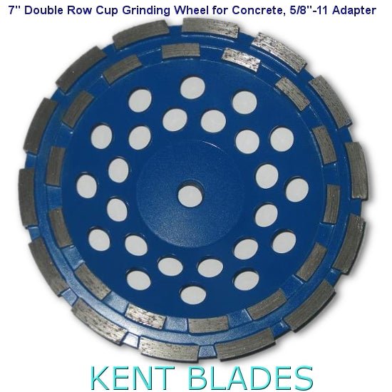 7 inch Diamond Cup Grinding Wheel, Double Row, Grit 30~40, With 5/8" - 11 - Kent Supplies7 inch Diamond Cup Grinding Wheel, Double Row, Grit 30~40, With 5/8" - 11DGW - 377