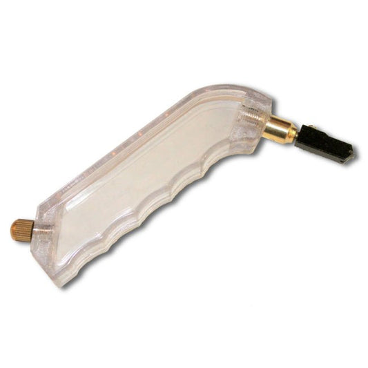 Oil - Fed Pistol Grip Glass Cutter With Carbide Wheel and Clear Plastic Handle - Kent SuppliesOil - Fed Pistol Grip Glass Cutter With Carbide Wheel and Clear Plastic HandleGLS - 245