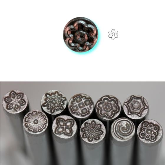 BIJ-877P, Tampons perforateurs en métal au design de précision en forme de fleurs, CHAQUE TIMBRE VENDU SÉPARÉMENT