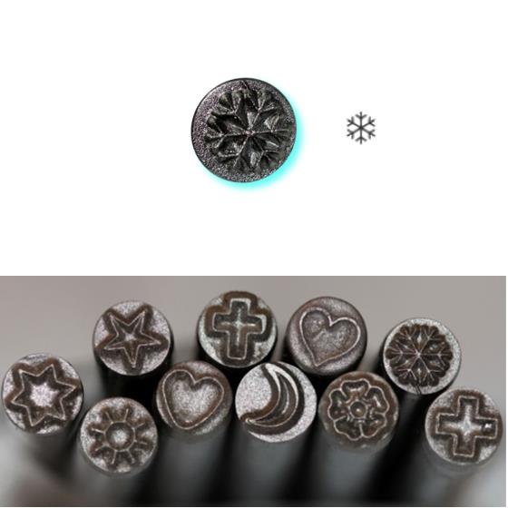 BIJ-878P, tampon de poinçon en métal de conception de précision de symbole religieux de 5,0 mm, vendu séparément