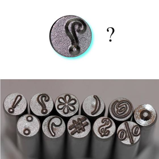 BIJ-882P, Kent 5.0mm Punctuation Mark Metal Punch Stamp, EACH STAMP SOLD SEPARATELY