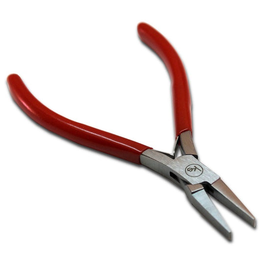Kent 4.5" Flat Nose Micro Plier, Smooth Flat Jaws with Leaf Spring For Jewelry