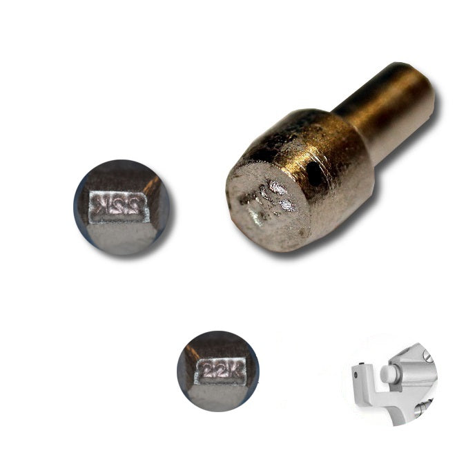 BIJ-772P, Jewelry Button Type Karat Marking Insert Metal Punch Stamp