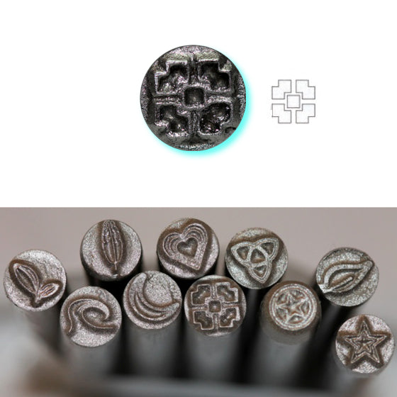 BIJ-879P, KENT Tampons perforateurs en métal 5 mm : feuilles, cœur, étoiles, lune, chaque timbre vendu individuellement