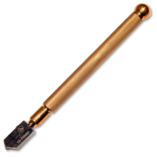 Kent Glass Cutter with Copper Handle and Carbide wheel For Glass 15-19mm Thick