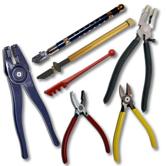 KENT 7 pcs Set: 4 Pliers and 3 Cutters, Great Starter Set for Stained Glass Art