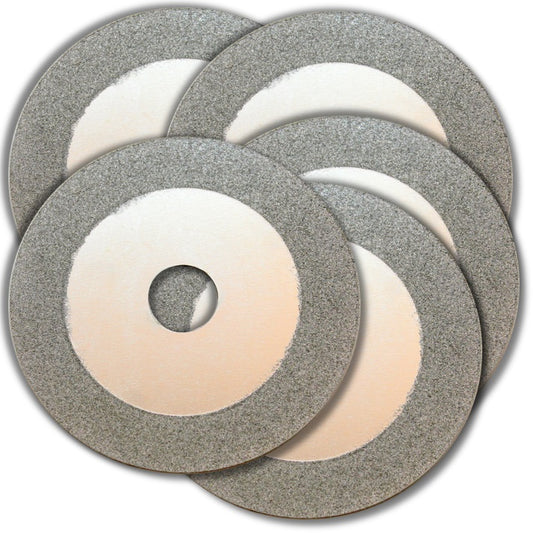 KENT Set of 5 100mm (4") Continuous Diamond Cutting Wheel For Jewelry and Glass