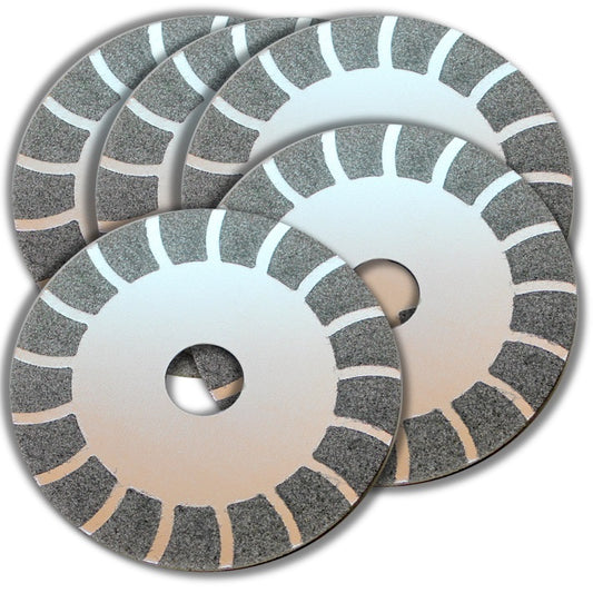 KENT 5 piezas de rueda de corte de diamante intermitente de 100 mm (4 ") para joyería y vidrio