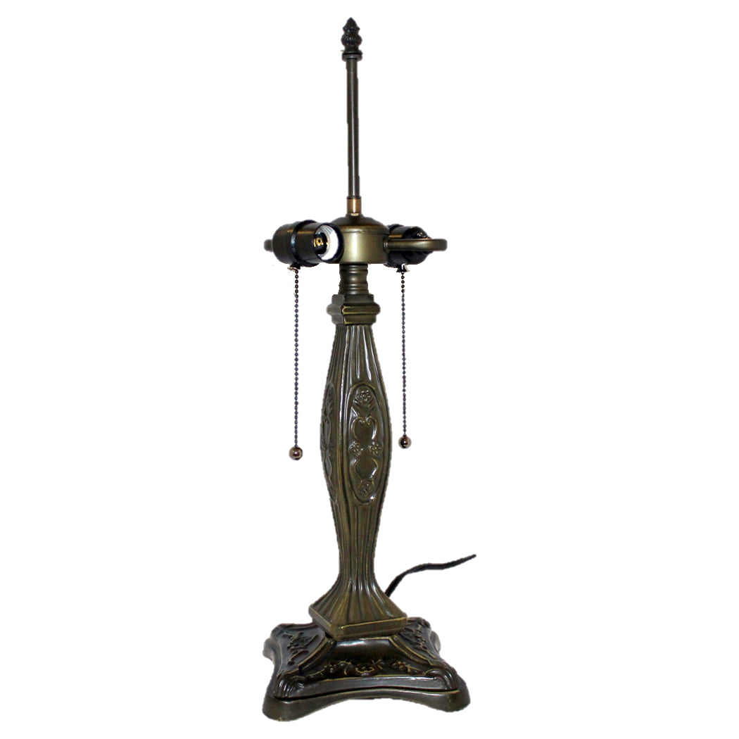 LMP-16-303, Art Nouveau 22" Metal Base Lamp With Wiring, Switch, Shade Support