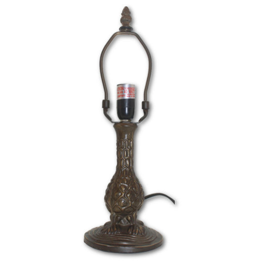 LMP-7-383, Art Nouveau 6.5" Metal Base Lamp With Wiring, Switch, Shade Support