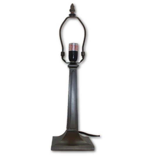 LMP-8-041,Stylized Mission 8.7" Metal Base Lamp With Wiring,Switch,Shade Support