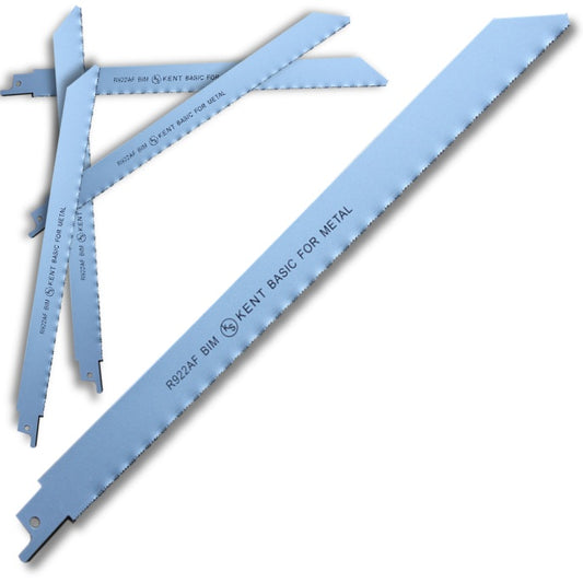 5pcs KENT R922AF, 9" Bi-Metal 24TPI Flexible Reciprocating Saw Blades For Metal