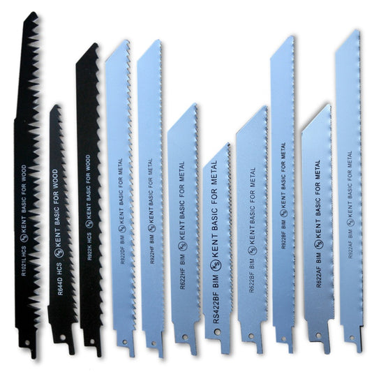 11pcs Assorted KENT Reciprocating Saw Blades For All Woods and Metals